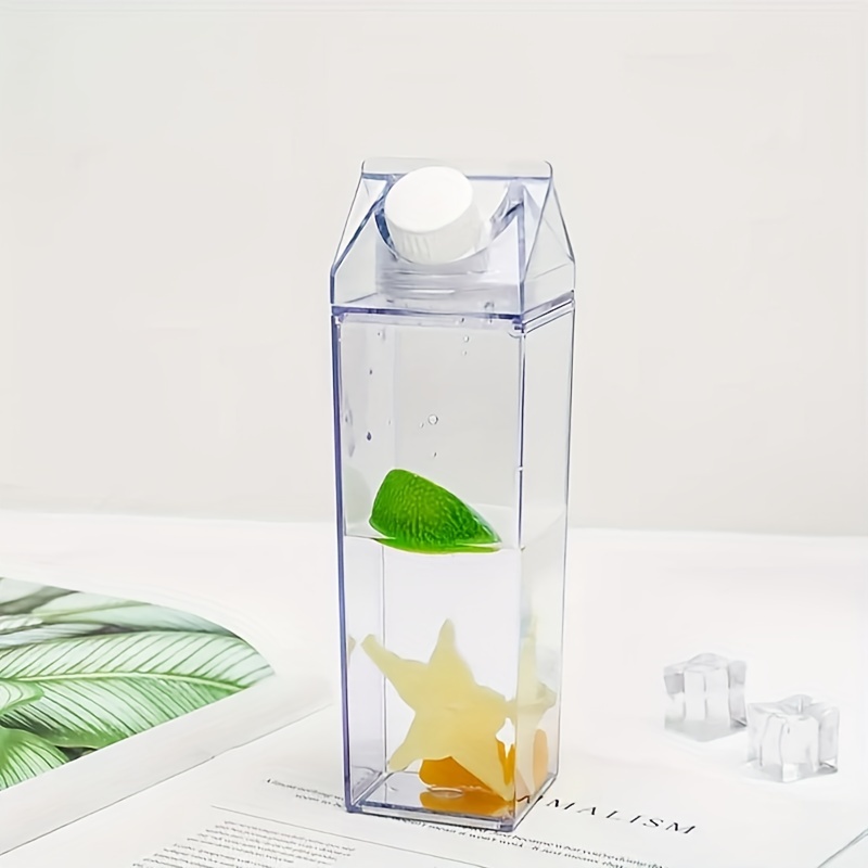 500ML Plastic Clear Transparent Milk Carton Water Bottle - FREE FAST  SHIPPING