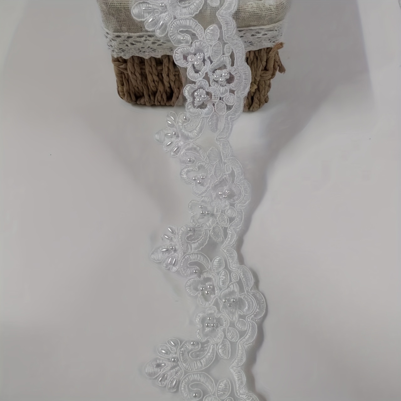 Circle Lace Trim In Black/off White Water Soluble Polyester Lace 0.7" Width Stitching For Costume By Yard - Foto 3