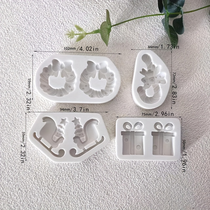  JapanAmStore 3D Christmas Cake Mold Fondant Cake Decorating  Tools Silicone Chocolate Molds for Xmas Holiday Party Candy Baking Mould :  Home & Kitchen