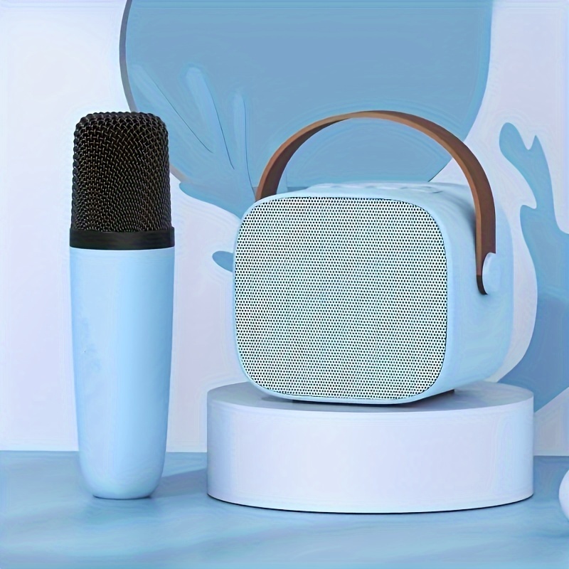 Mini máquina de karaoke con 2 micrófonos inalámbricos, altavoz Bluetoo -  Default Title - VIRTUAL MUEBLES