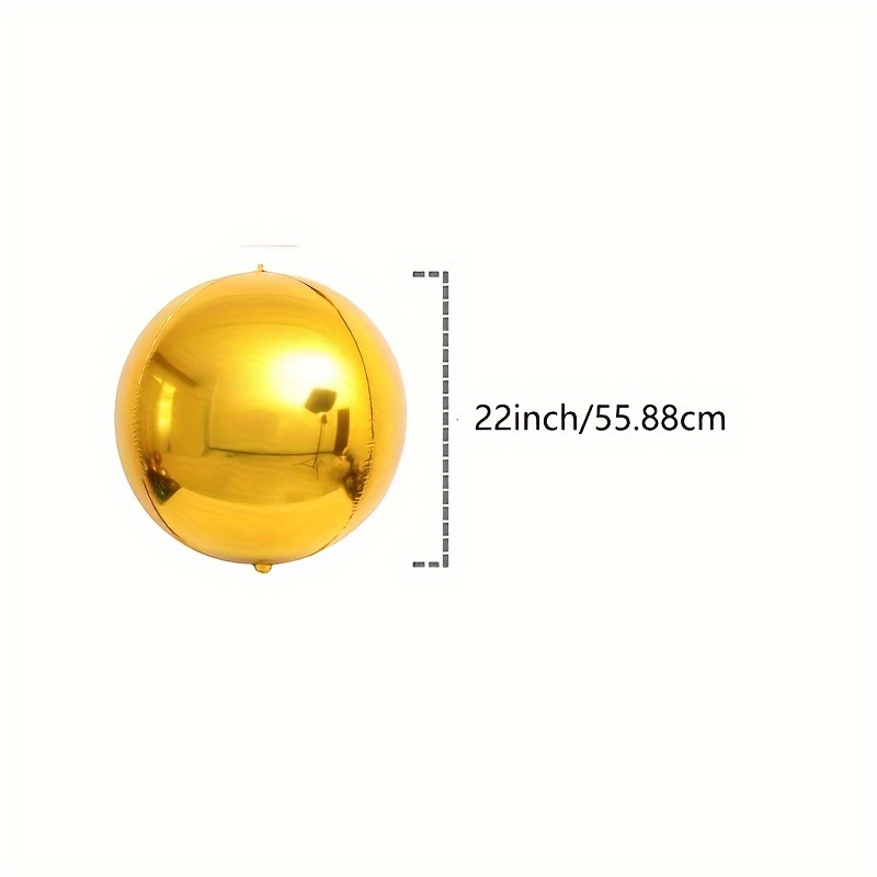 Great Choice Products Gold Balloons, 6 Pcs Gold Party Decorations, 22 Inch  Giant 4D Foil Balloons