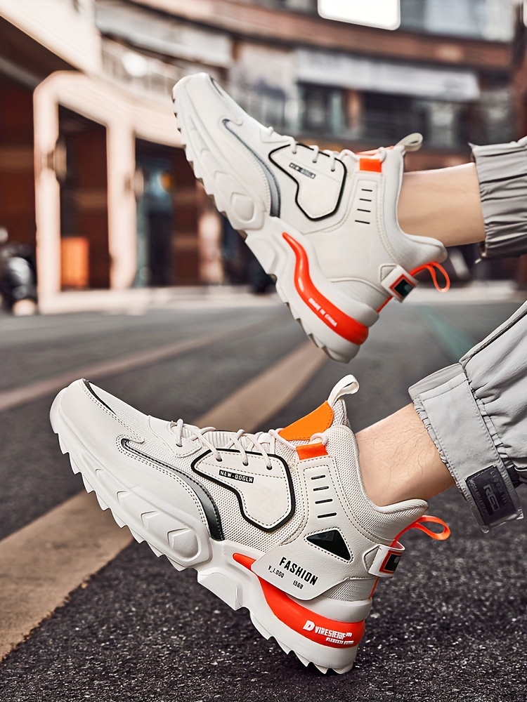 Zapatillas Chunky de Moda para Hombre - Duraderas y Absorbentes de Impactos - Cómodas con Diseño Antideslizante y Cordones para Aventuras al Aire Libre - Ideales para el Uso Diario de los Hombres