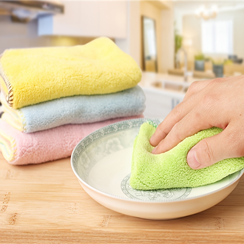 2/3/4PCS/SET Cotton Absorbent Rags Hand Towels Non-Stick Oil Rag Kitchen  Accessories Household Cleaning Tools Cleaning Cloth