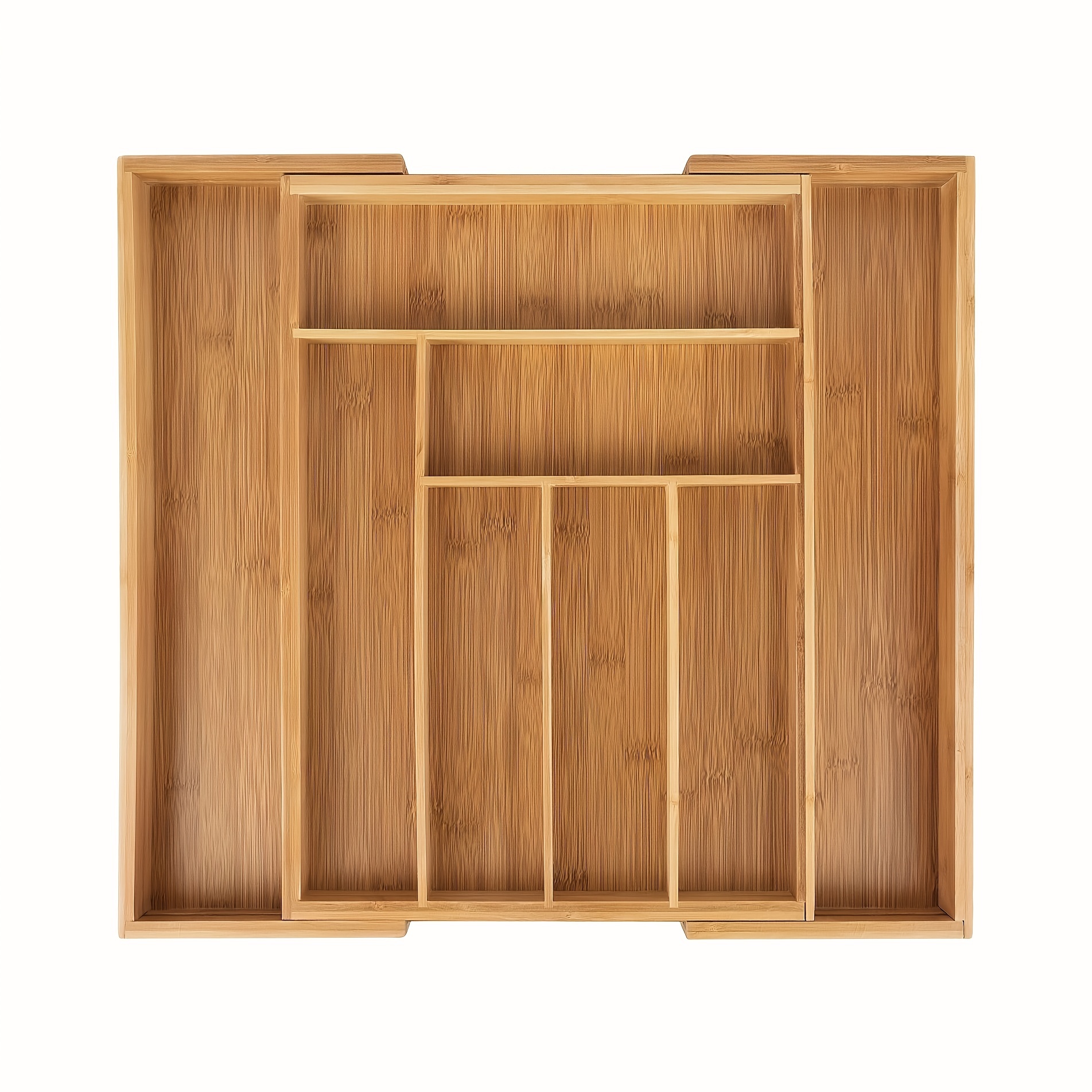 Dynamic Gear Bambù portaposate da cassetto, espandibile a 7 scomparti porta  posate cucina cassetto, sistema organizer posate da cassetto del cassetto  per posate e vassoi per utensili da cucina : : Casa