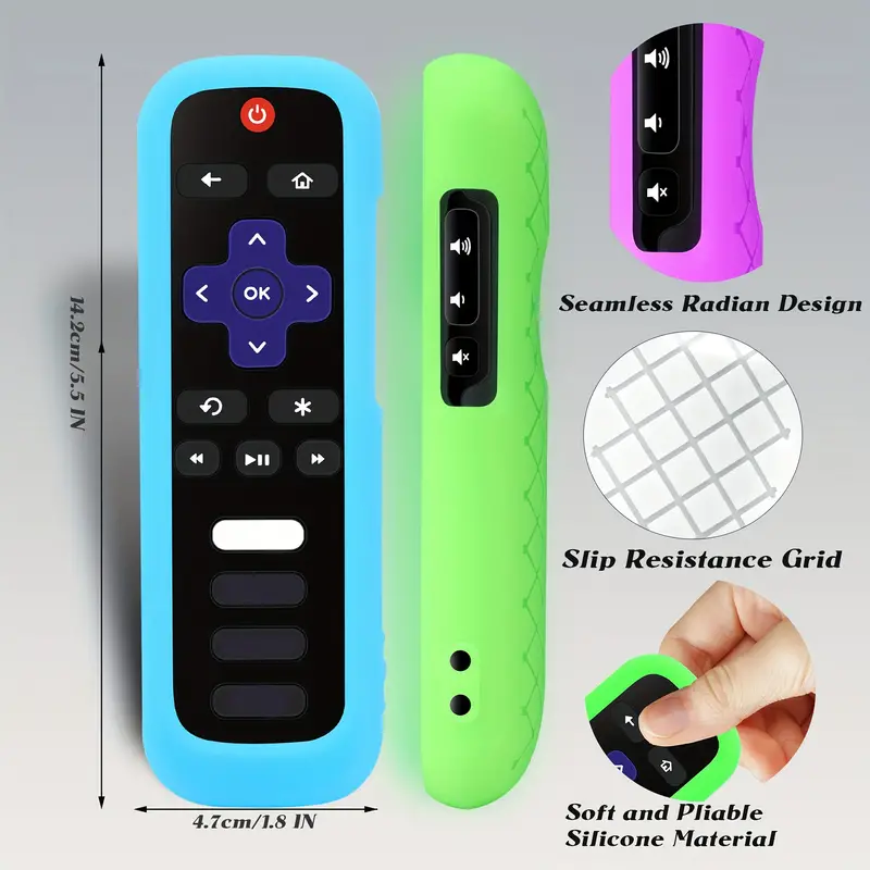1 Set Glow In The Dark Universal Silicone Remote Control Cover Case For Tcl  Hisense Tv Steaming Stick 4k With Lanyard, Check Out Today's Deals Now