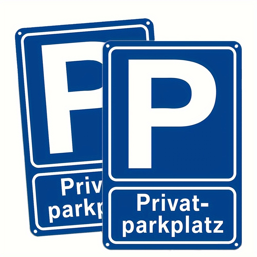 

2pcs Parking Sign, Aluminium Metal Sign No Parking Private Clear Sign Parking Signs Private Property 8*12inch