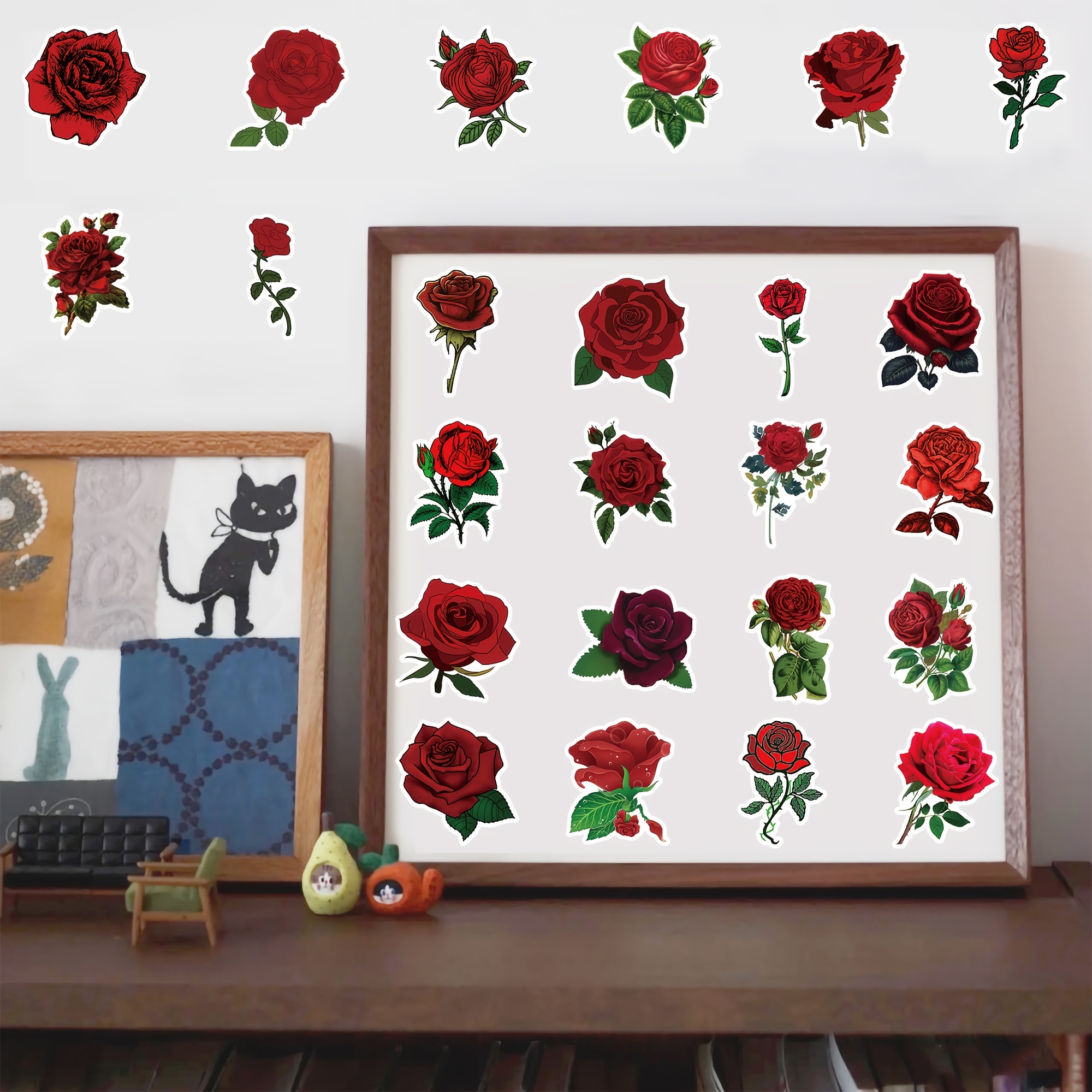 Red Rose Flower Stickers Floral Decals Waterproof Butterfly Stickers  Journaling Water Bottle Laptop Skateboard Scrapbook Hydro Flask - Temu  Philippines