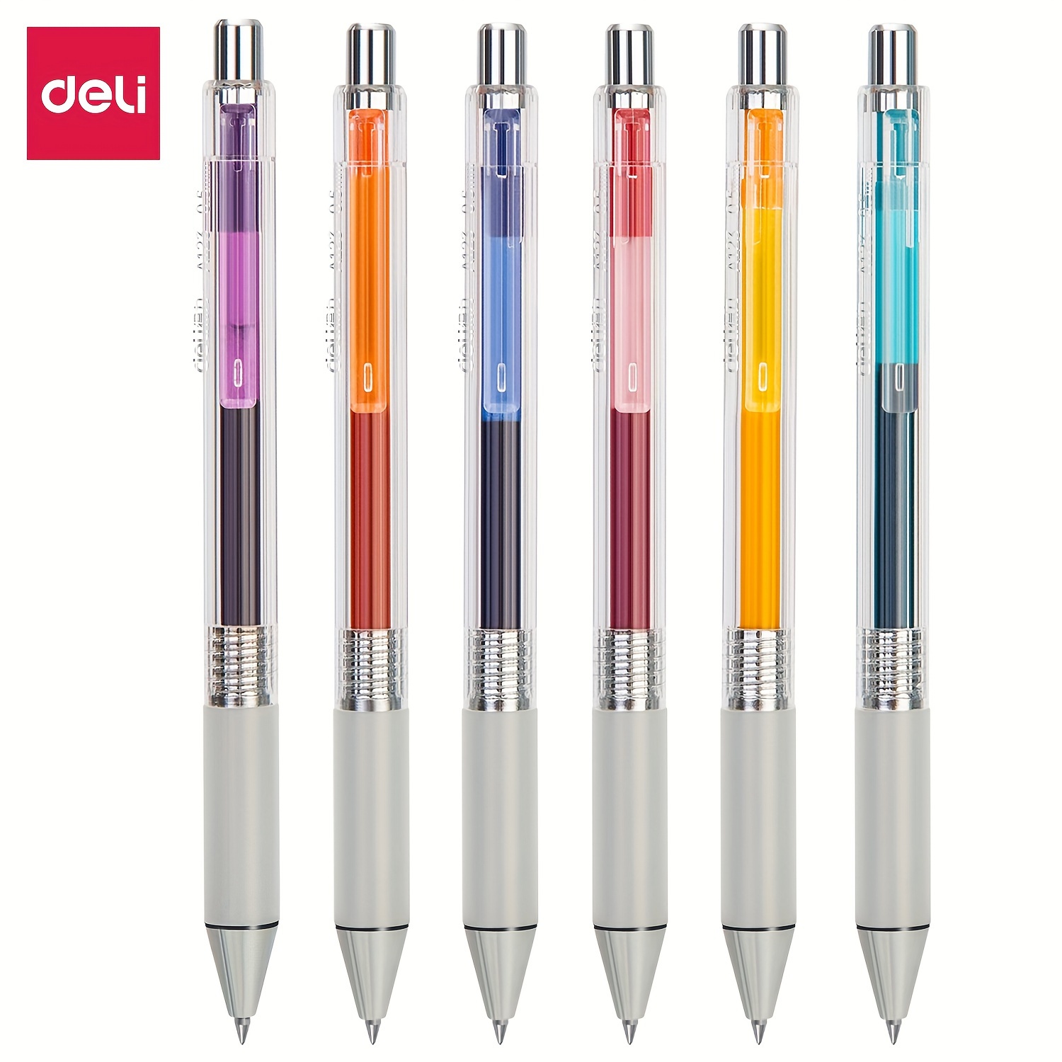 AIHAO 6 Packs Journaling Gel Pens, Cute Assorted Color Pens, Fine Point  0.5mm, Neon Color Pens For Coloring, Note-taking