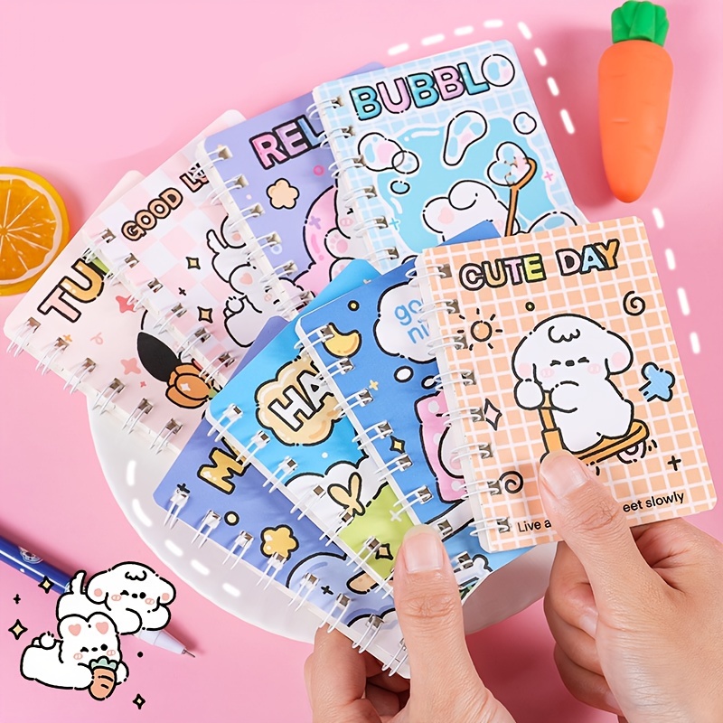 Kawaii Cartoon Animals Notebook - DIY Multicolor Spiral Notebooks School  Supply