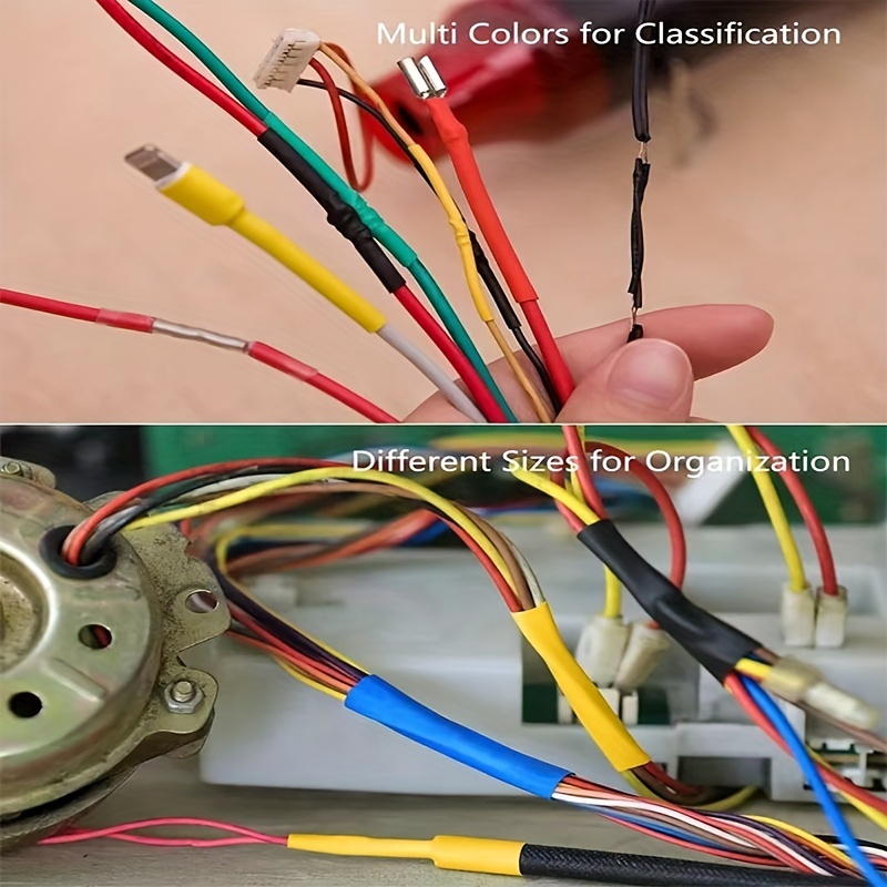 127-750PCS Tube Thermorétractable Tube Thermorésistant 2: 1 Kit D