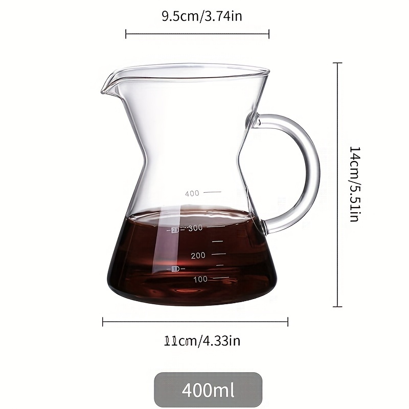 Glass Coffee Server, Pour Over Carafe Pot, Coffee Pot