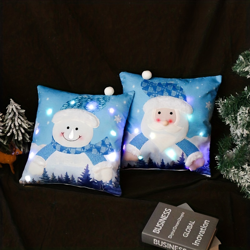 Cute Christmas Tree Plush Throw Pillow Kawaii Stuffed Elk Snowman