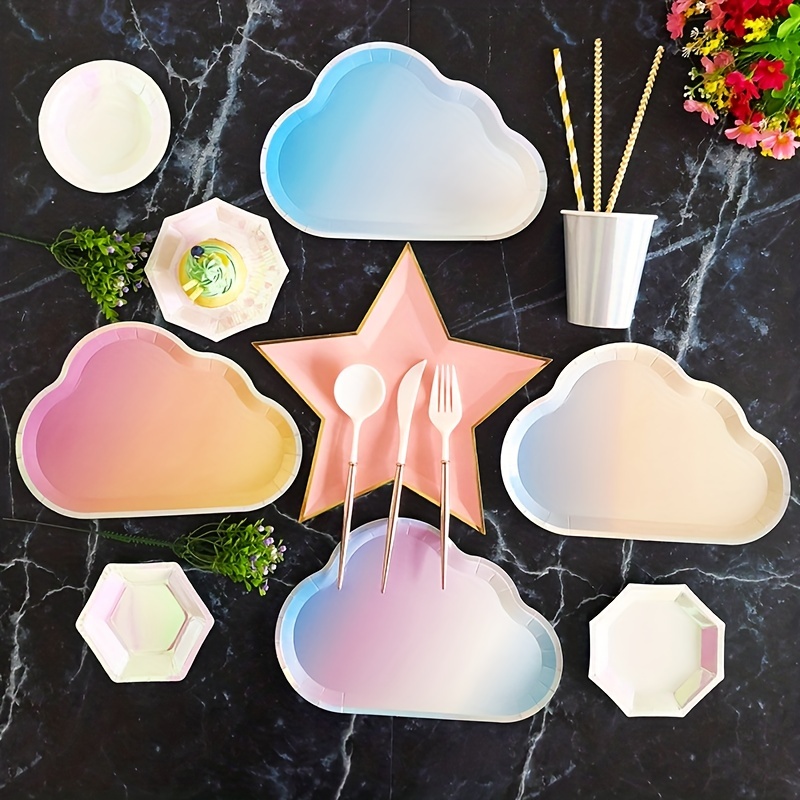 A Little Lovely Company Paper Plates Cloud – Petit Bazaar