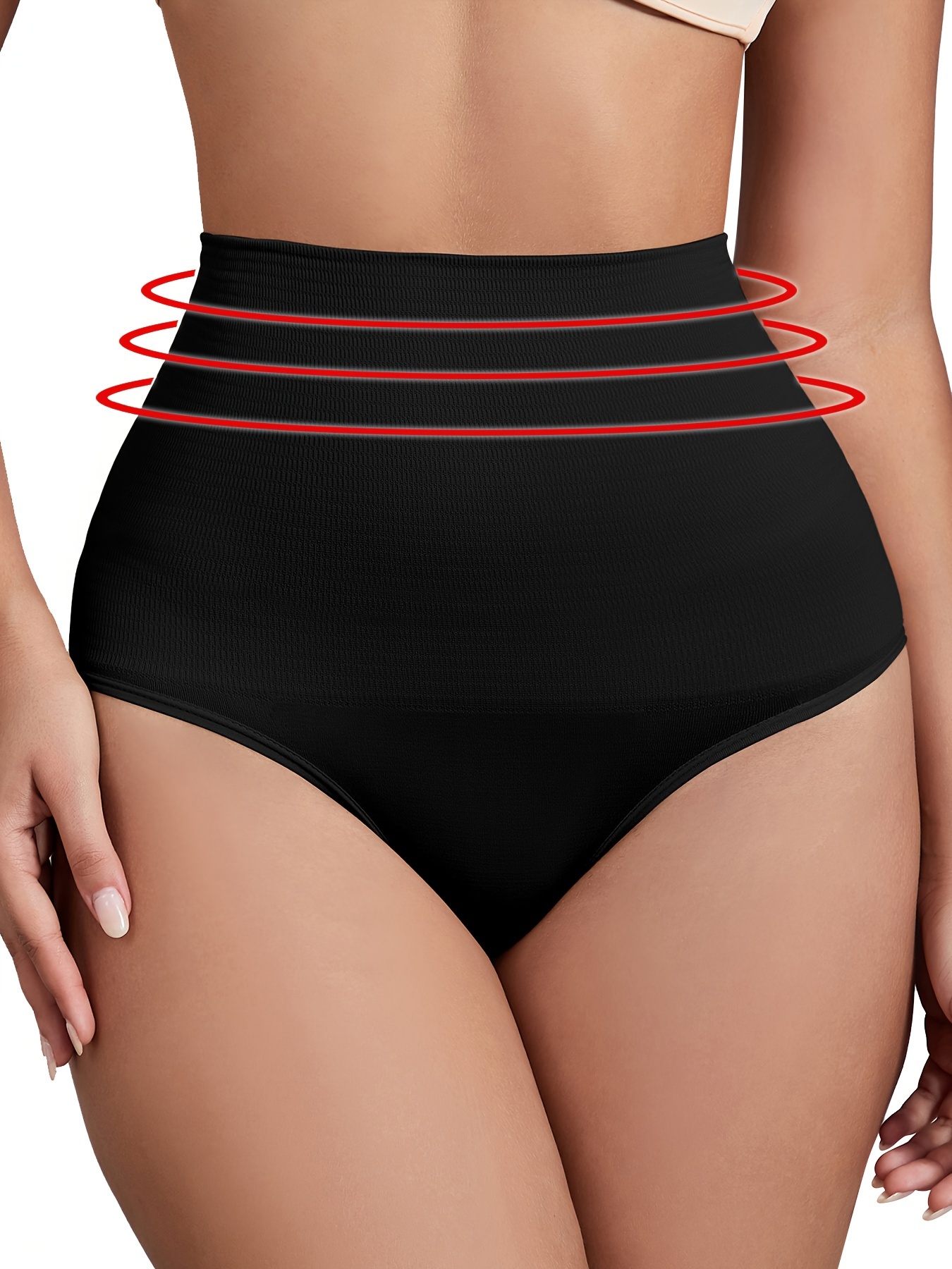 Women's Underwear High-waisted Abdominal Control Seamless Panties With Waist  Compression And Buttock Lifting