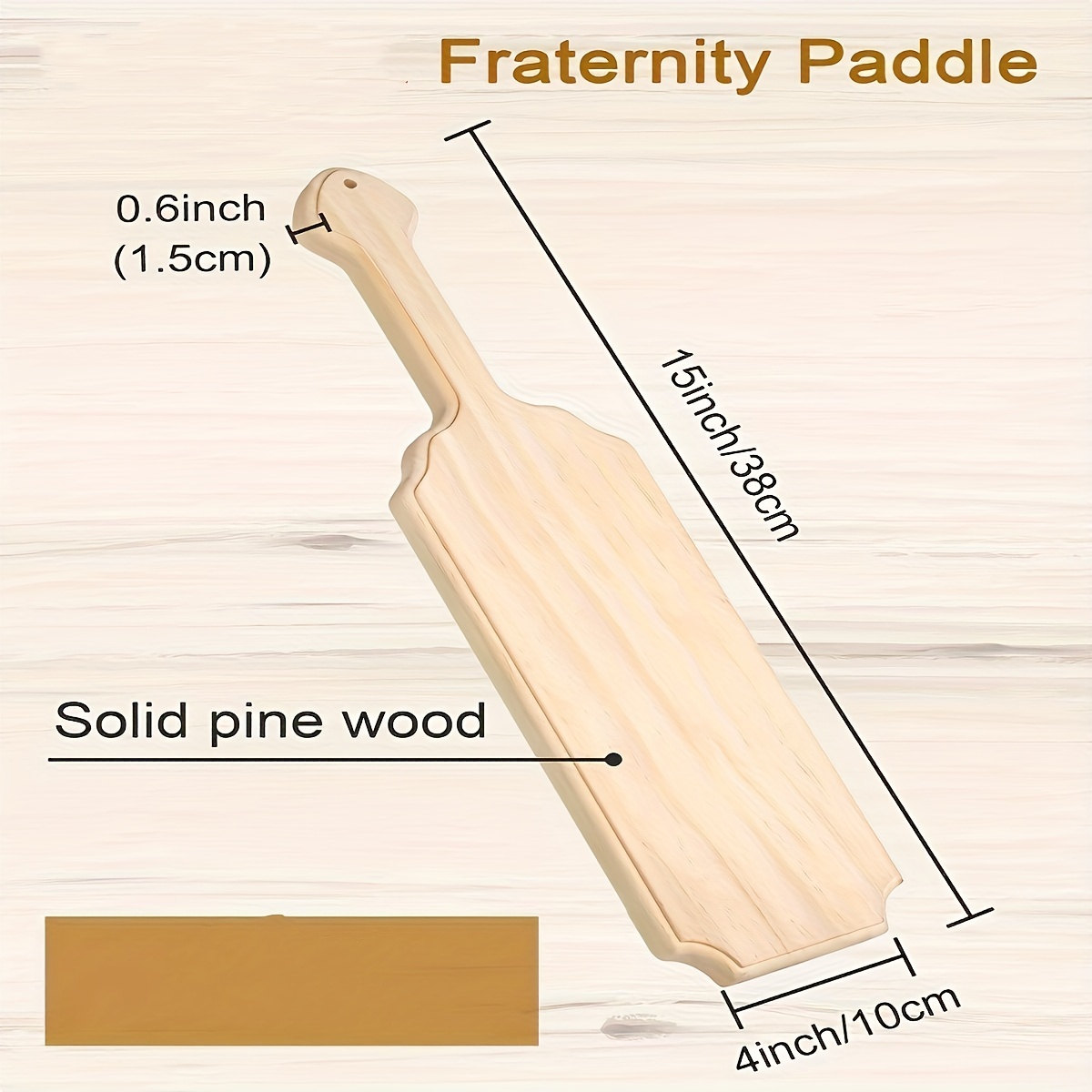 15 Inch Greek Fraternity Paddle Solid Sorority Wood Paddle