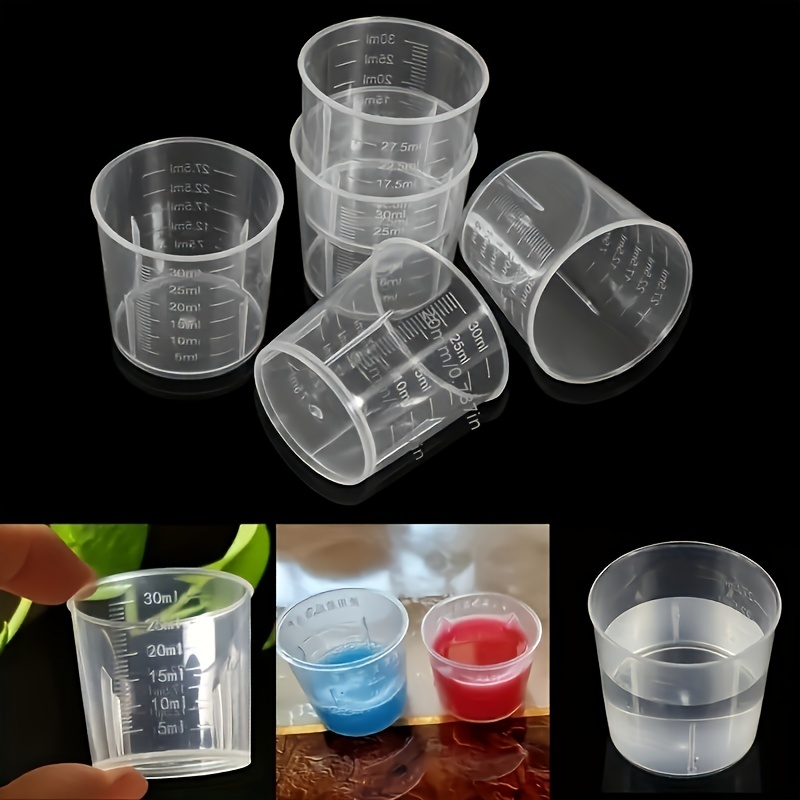 5 Pcs Clear Shot Glass Measuring Cup1, 1.5, 2, 3, 4 Ounces Mini