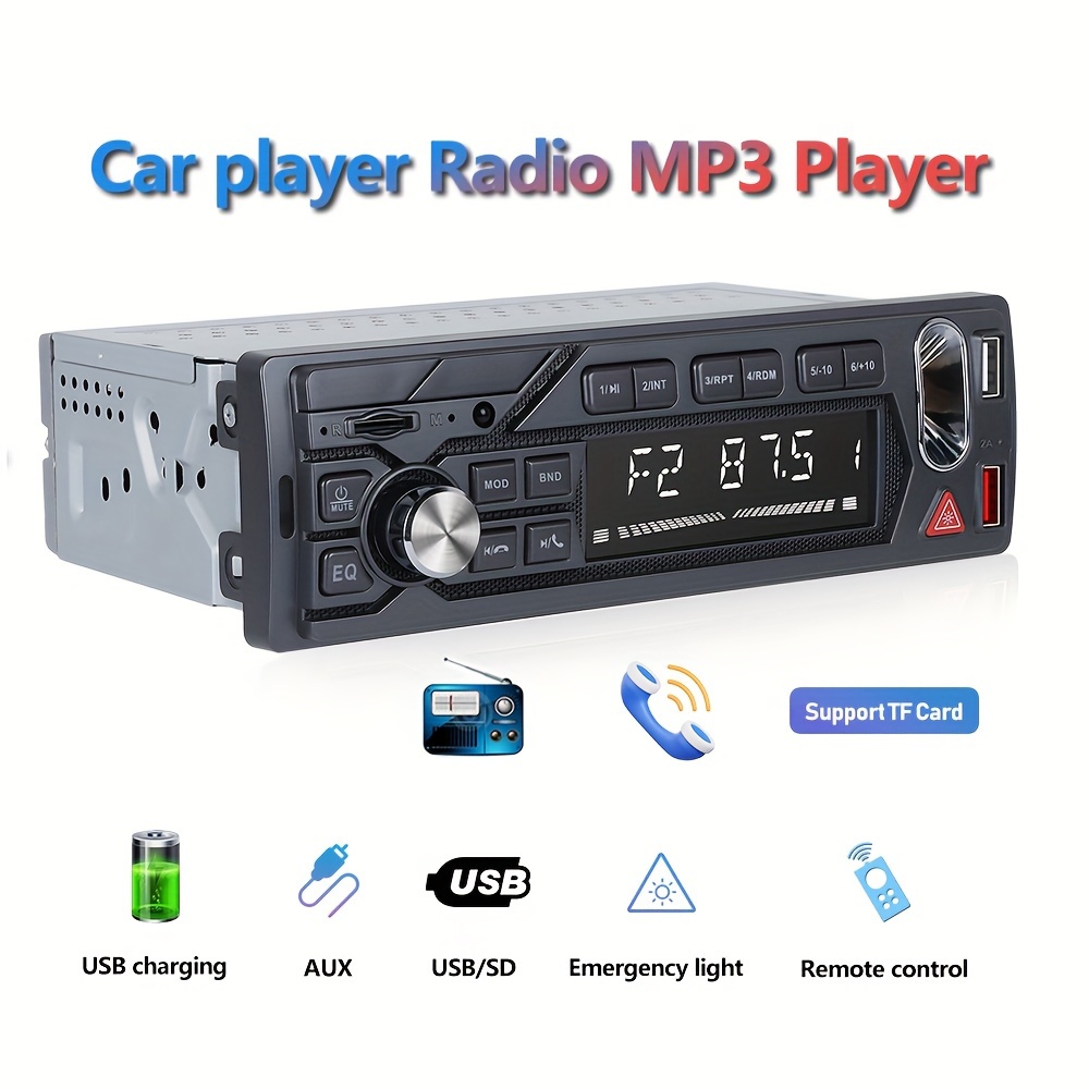 Radio con Bluetooth para coche, reproductor de CD y DVD, MP3, 1 din,  estéreo, FM, AUX, USB, tarjeta SD, Audio y música, panel desmontable -  AliExpress