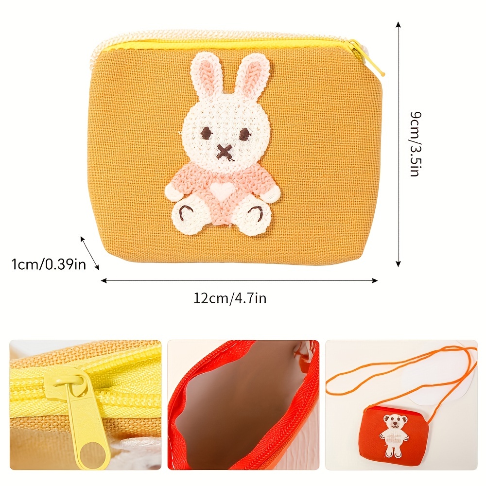 Cute Little Rabbit Coin Purse Soft Mini Cartoon Coin Purse Kawaii