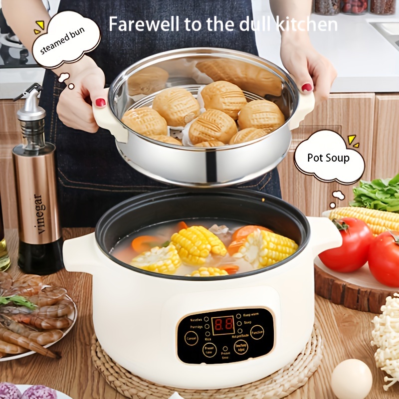 Electric Steamer, Multi-functional Frying, Boiling, Small Electric Cooker,  Electric Cooker, Dormitory, Electric Cooker, The Same Type Of Household  Small Rice Cooker, Mini Cooking Pot - Temu