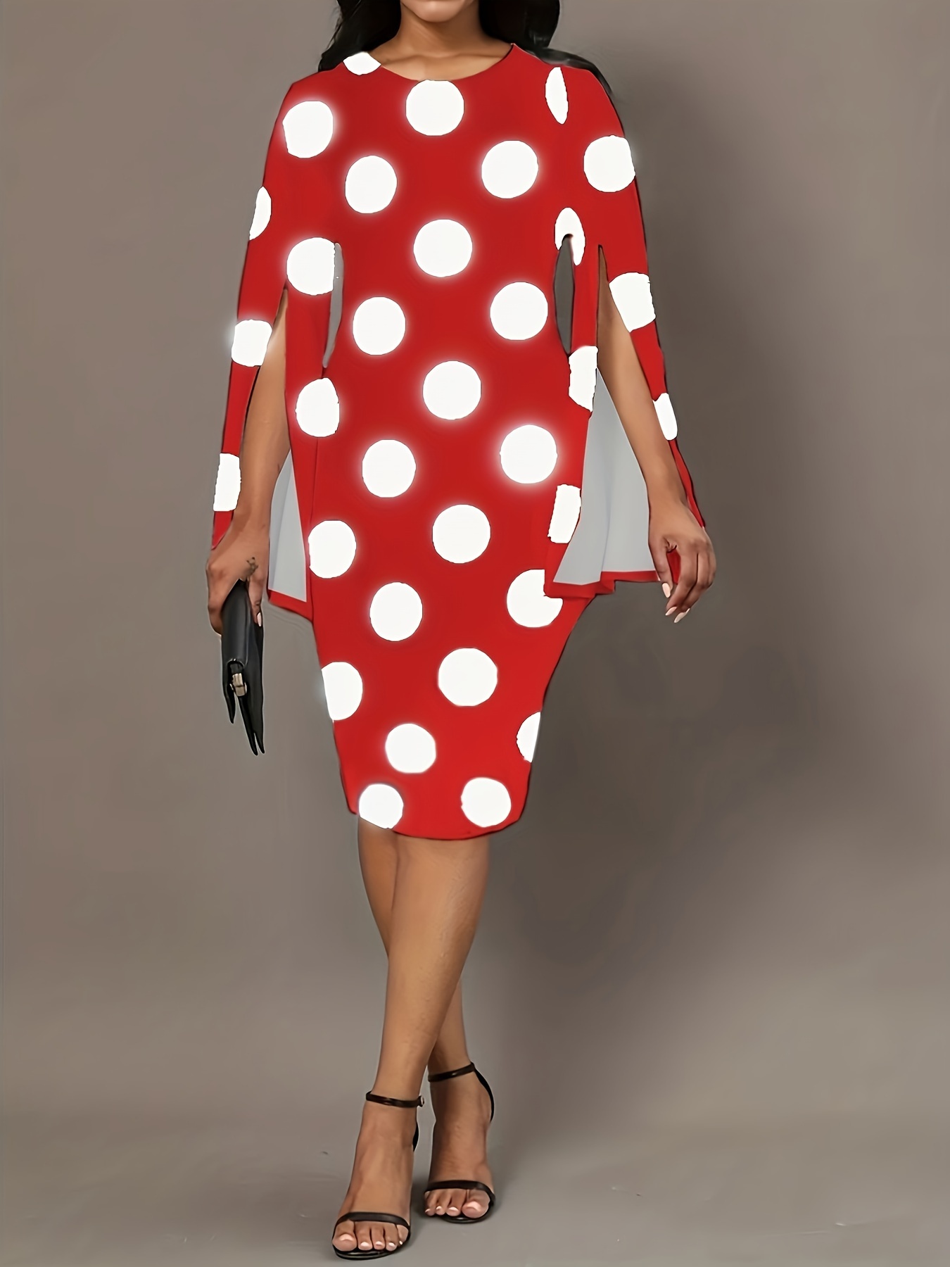 Red and Black Polka Dot Women's Leggings. Women's Fashion Polka