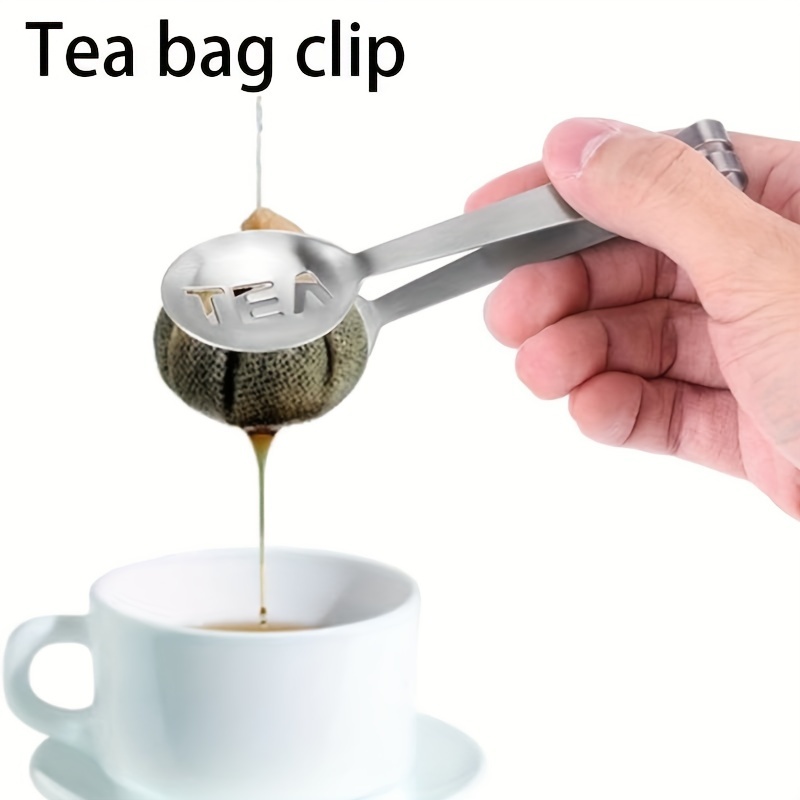 Stainless Steel Tea Bag Squeezer Tea Bag Holder Strainer Clip Tea Bag Spoon  Tea Bag Tongs For Loose Tea Gripping Ice Cubes Loosing Leaf
