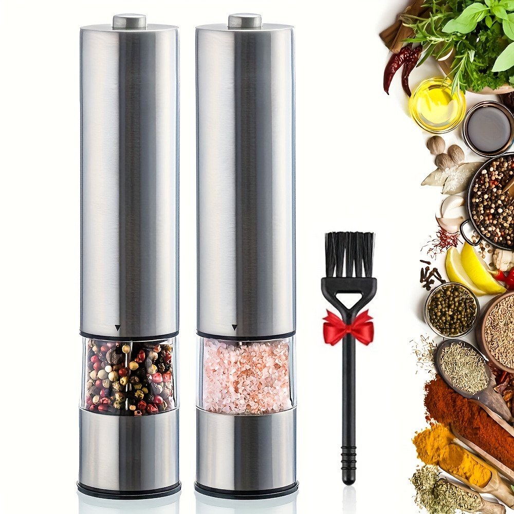 Electric Salt And Pepper Grinder Automatic One Handed Salt Pepper