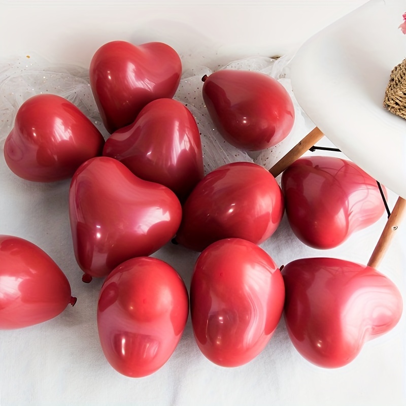 Red Heart shaped Balloons With Pomegranate Design Expressing - Temu