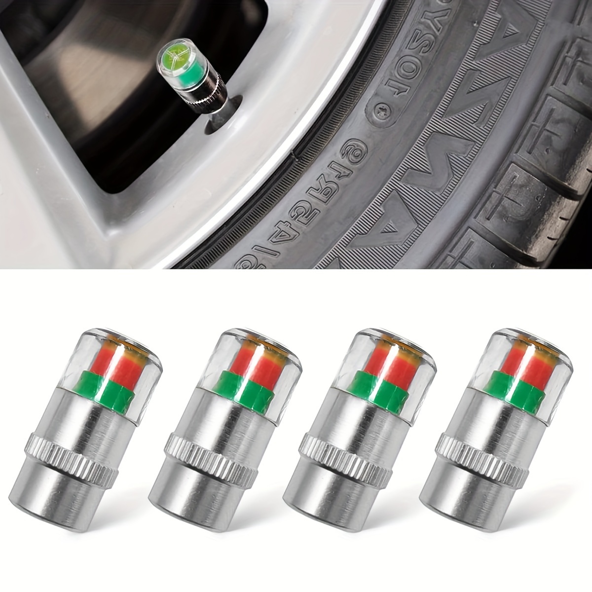 2.4 Bar Car Tyre Pressure Alert Monitor With Auto Tire Valve Stem Caps  Launch Tpms Tool For Visible Car Accessories From Blake Online, $2.06