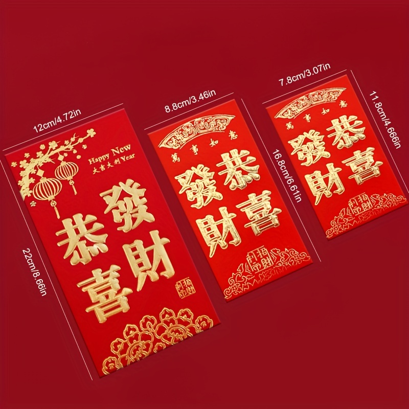 6Pcs Delicate Red Envelopes Chinese Red Envelope Cute Envelopes for New  Year