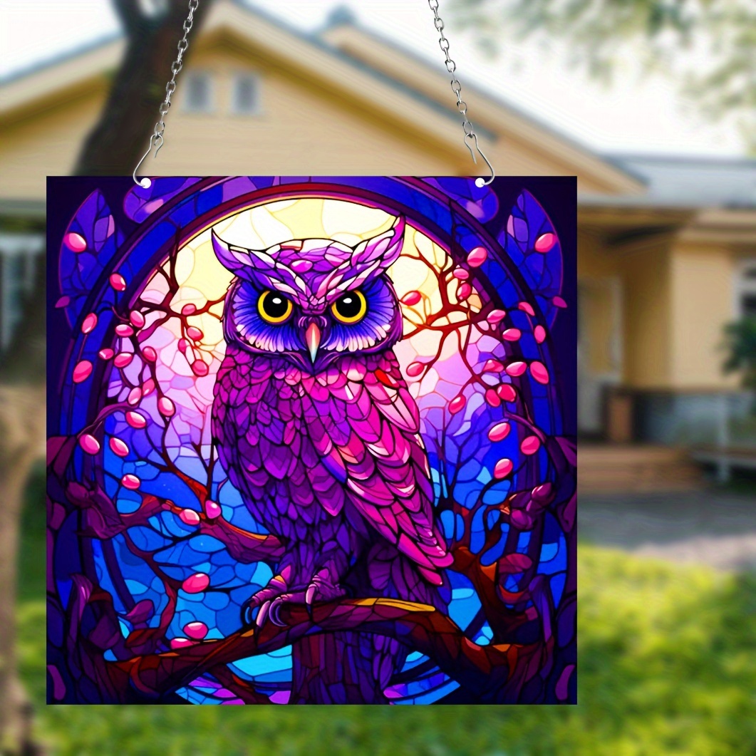 Owl Dyed Acrylic Hanging Window Christmas Gift