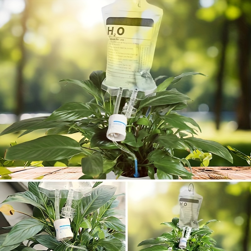

1pc Automatic Flower Watering Device, Plant Life Drip Watering Bag With Adjustable Flow Automatic Plant Watering System Devices Waterer Spikes, 350ml Water Bag For Indoor Outdoor Potted Plant.