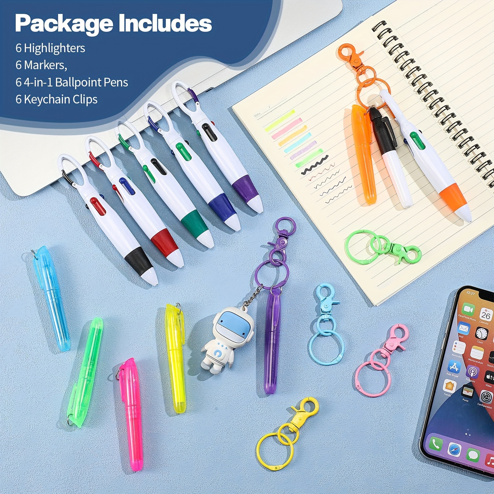 Mini Retractable Ballpoint Pen, Mini Sharpie Markers, Highlighters, Nurse/  Office /school Mini Pen Sets, Badge Reel / Lanyard Accessories -  UK