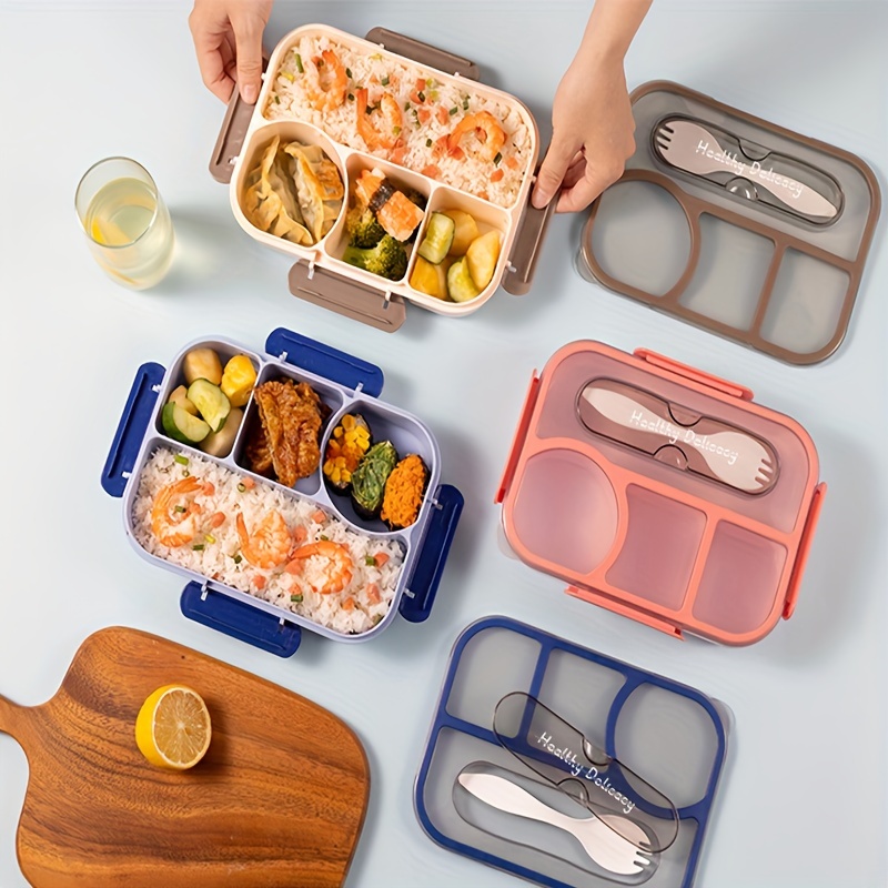 Leakproof Lunch Box For Teenagers And Workers - Large Capacity Bento Box  With Divided Grid Dinner Plate For Back School And Classroom Use - Temu