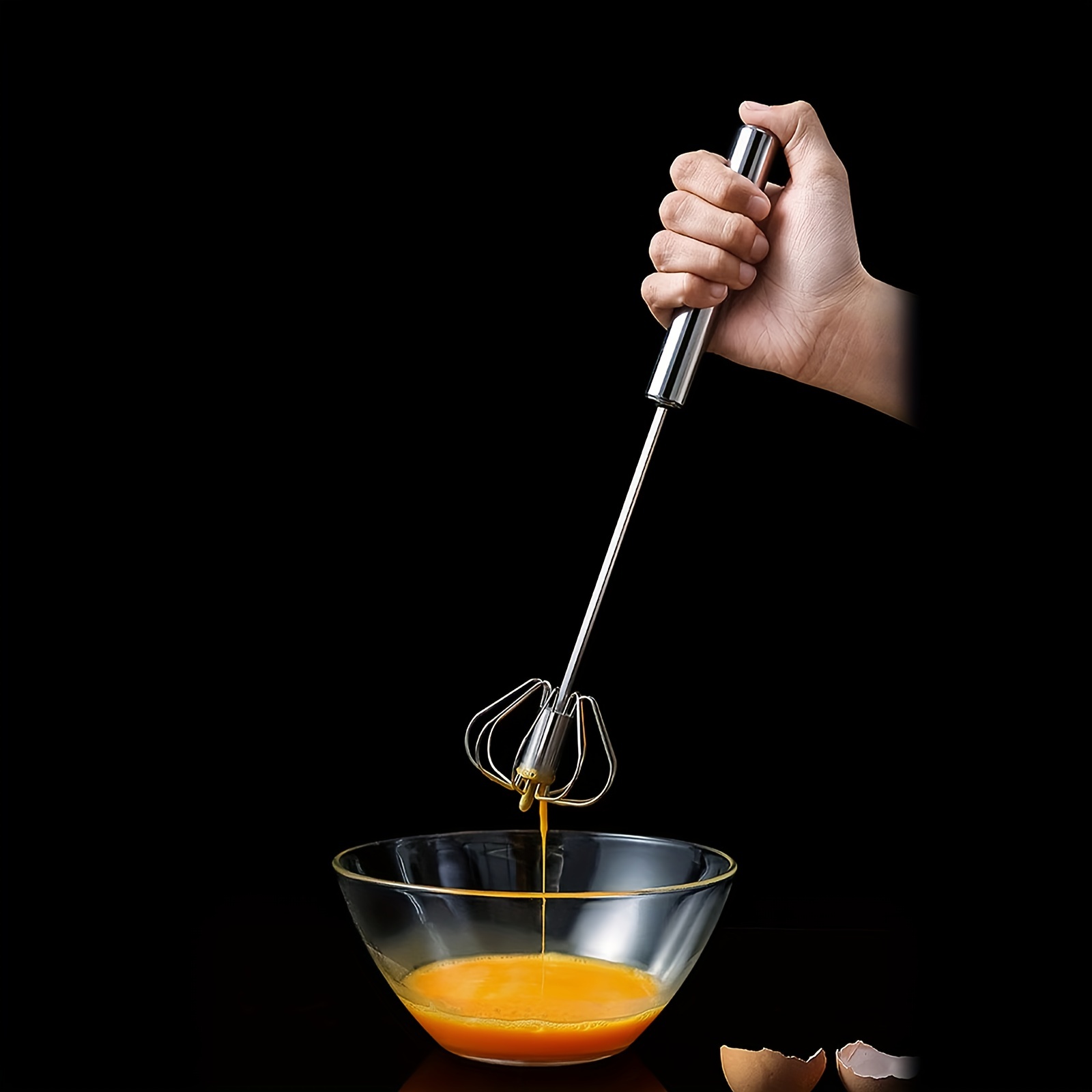 Stainless Steel Semi-automatic Egg Beater, Hand-pressed Cream Mixer, Hand-held  Baking Stirrer For Home Kitchen