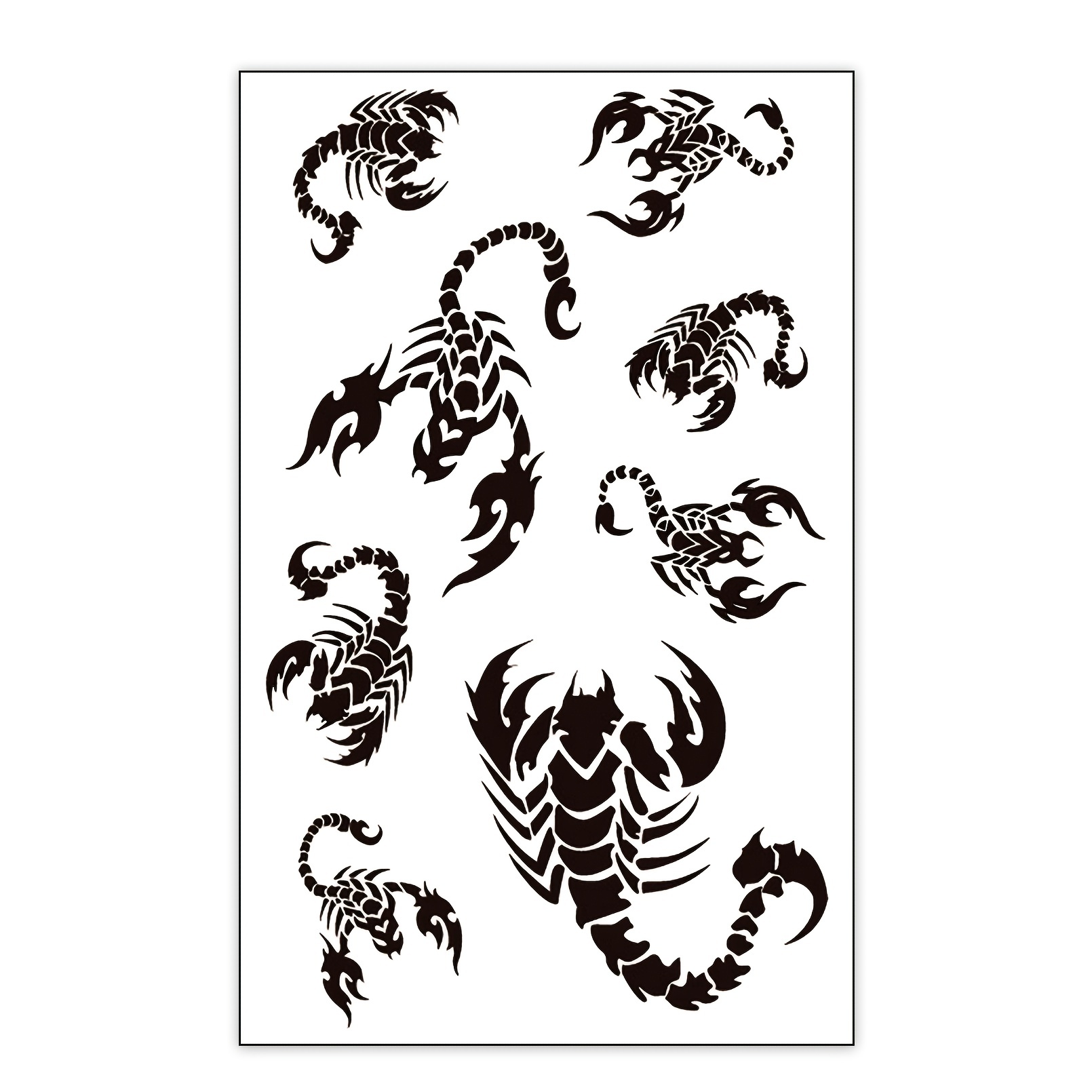 tribal scorpion tattoo on chest