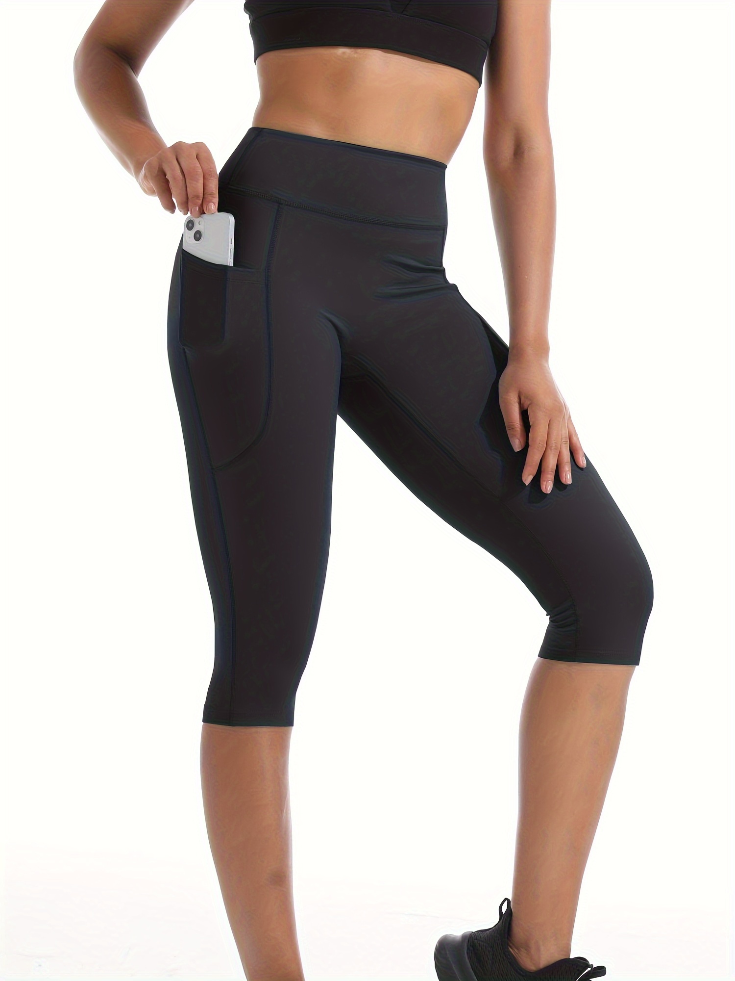 Joyshaper Capri Workout Leggings for Women with Pockets Cropped