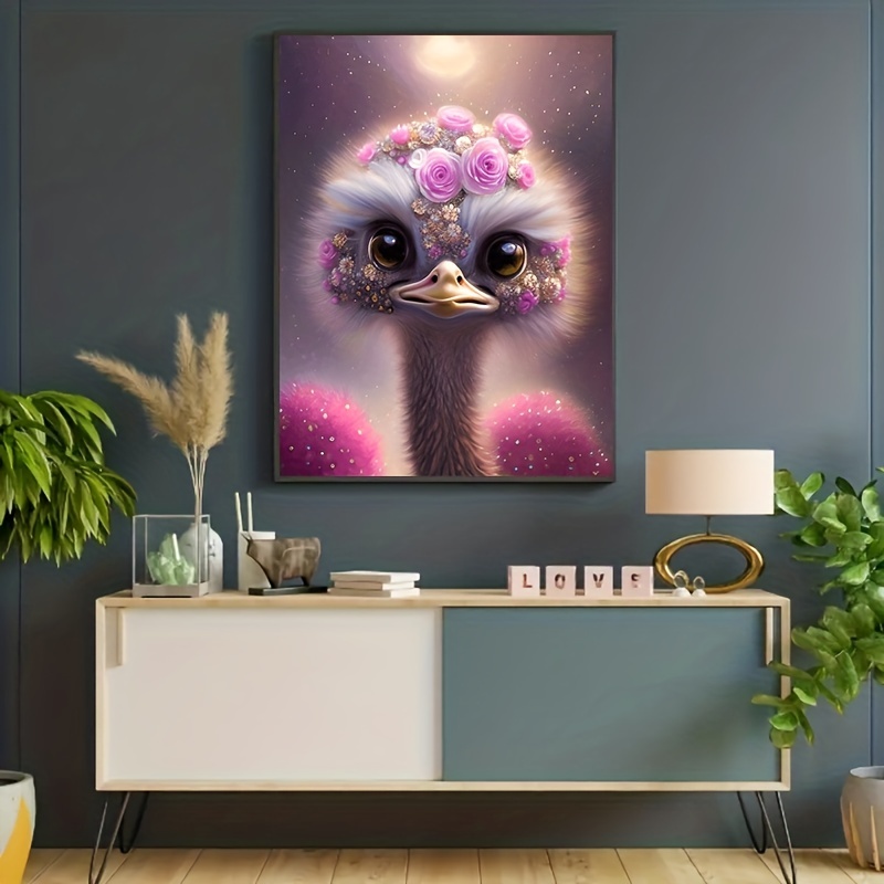 5d Diamond Painting Kits For Adults Diy Large Ostrich Animal - Temu