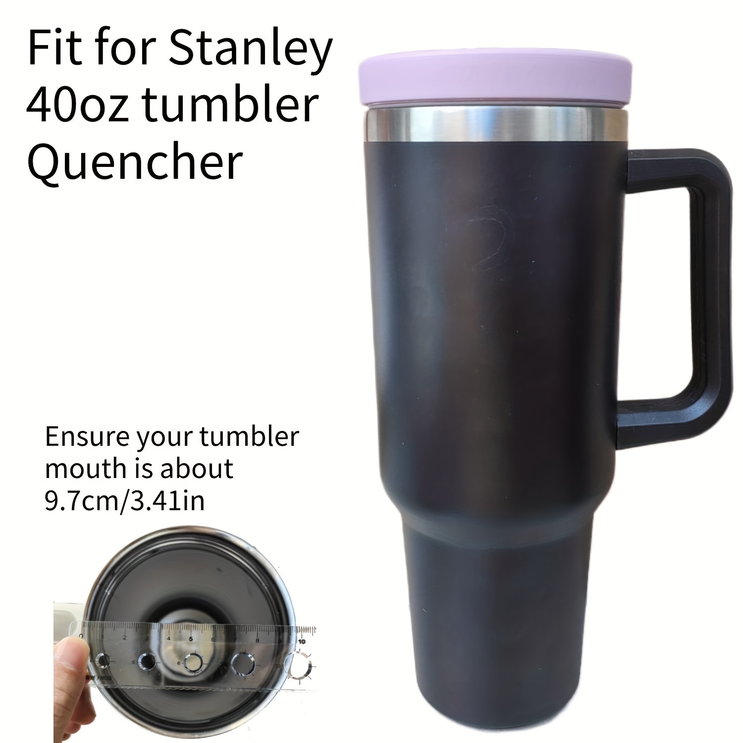 40Oz Tumbler Lids Compatible With Stanley Quencher Cup 40 Oz Tumbler With  Handle, Leak-Proof Clear Plastic Replacement Lids, Only Compatible With  Stanley Adventure Quencher Travel 40 Oz Tumbler