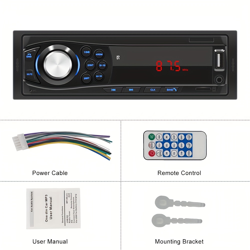 Pantalla LED de Audio para coche, Radio Digital Compatible con Bluetooth,  pantalla de 2,5 pulgadas, Audio estéreo, aplicación de música, enlace, Radio  FM, salida RCA, 12V - AliExpress