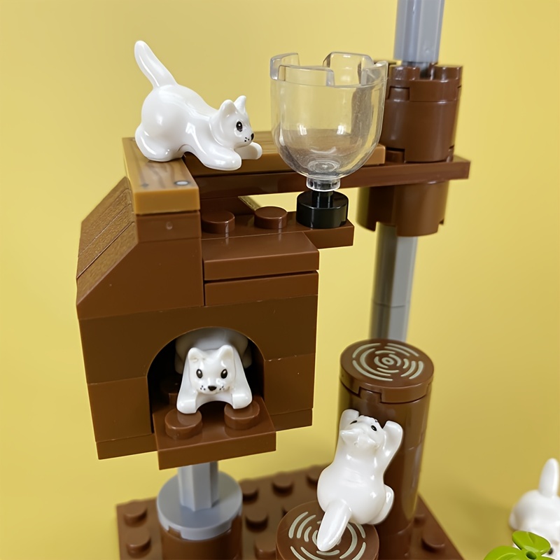 MOC Cattery Building Blocks Toys for Cats House