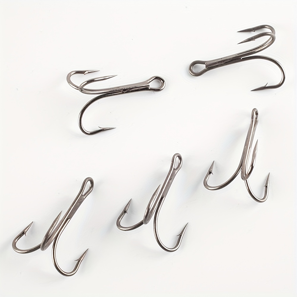 No. 1 no. 14 Barbed Iron Treble Hooks Sharp Anchor Fish Hook - Temu