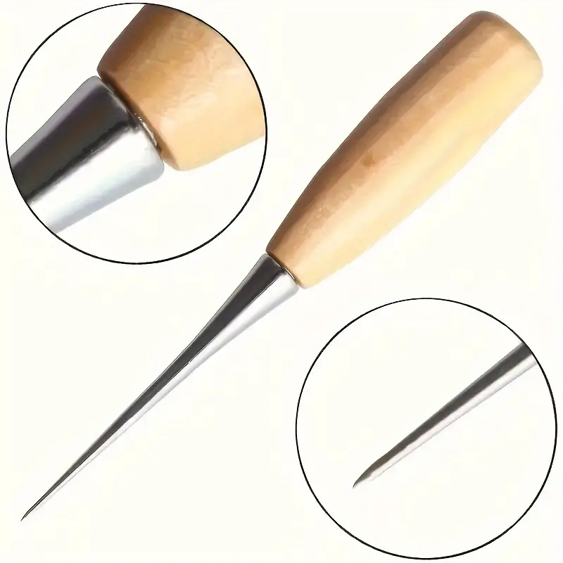 Awl Tool Wooden Handle Scratch Awl Tool Pin Punching For - Temu
