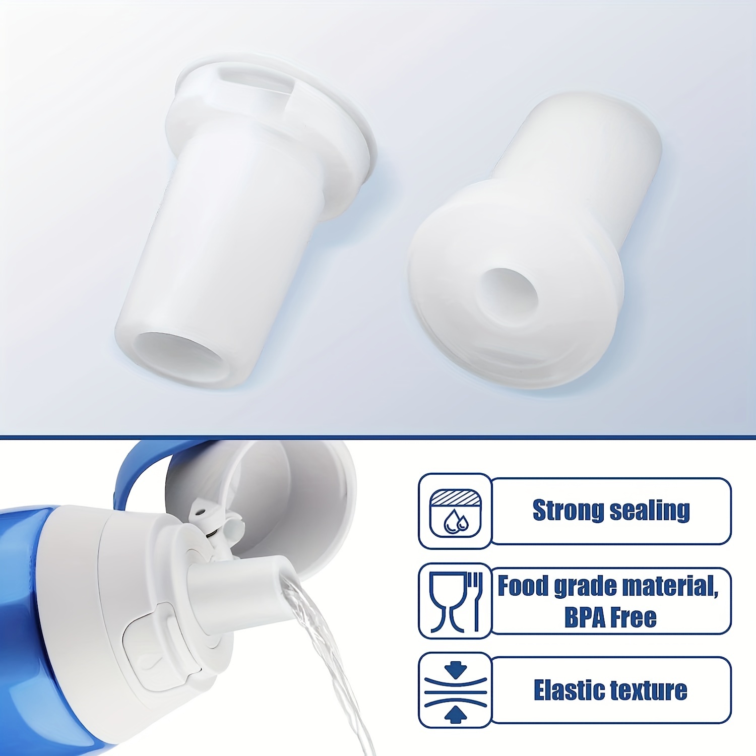 Bite Valve Replacement, Silicone Water Bottle Straw For Brita Water Bottle  - Temu