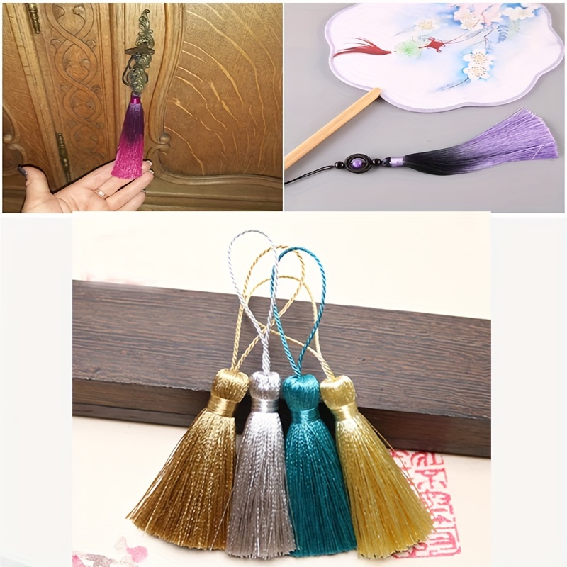 5/10Pcs 8cm Chunky Cotton Tassel with Hanging Loop Bookmarks