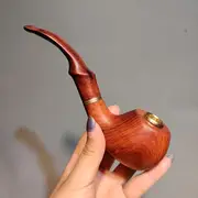 1pc special new middle aged and elderly text play personality copper pot pipe dual use new young people flat bottom tobacco pipe tobacco pipe for men and women details 1