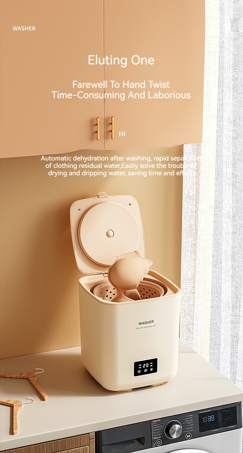Fully Automatic Mini Washing Machine Household Small Washing - Temu Canada