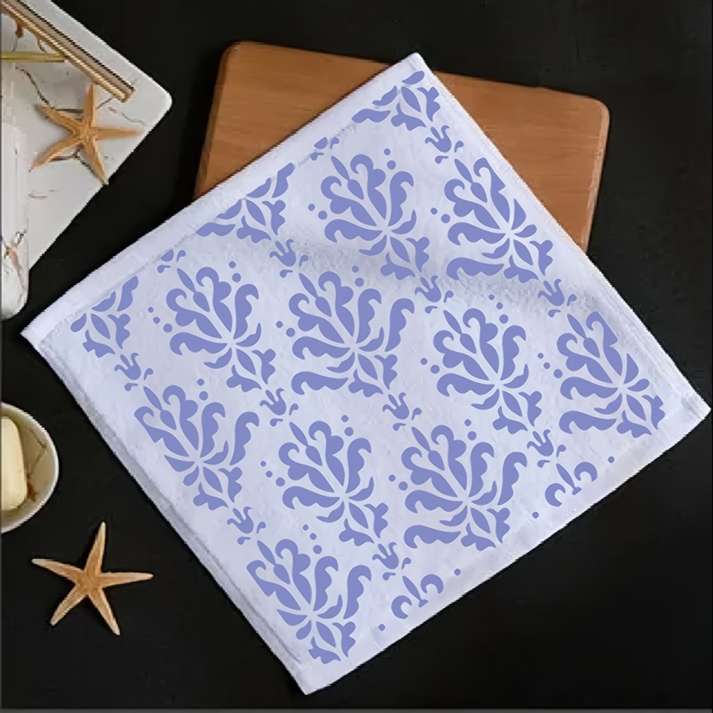 Damask Stencil Flowers Tile Stencil Template Plastic - Temu