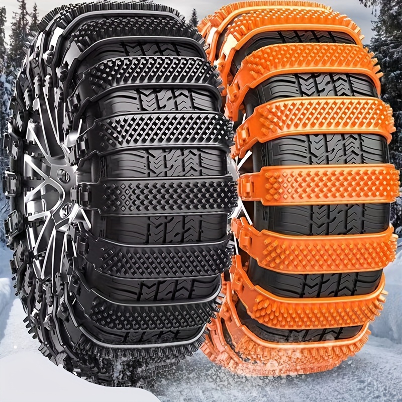 Cadenas de nieve para automóvil, cadenas de neumáticos mejoradas,  resistentes, gruesas, ajustables, de tracción de emergencia, fácil agarre  para