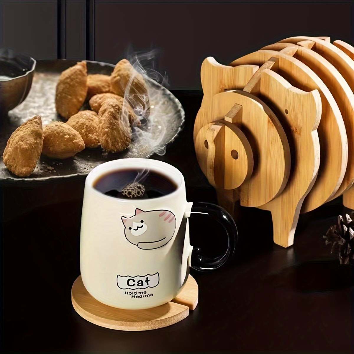 Round Felt Coaster Set Mug Placemat Dining Table - Temu