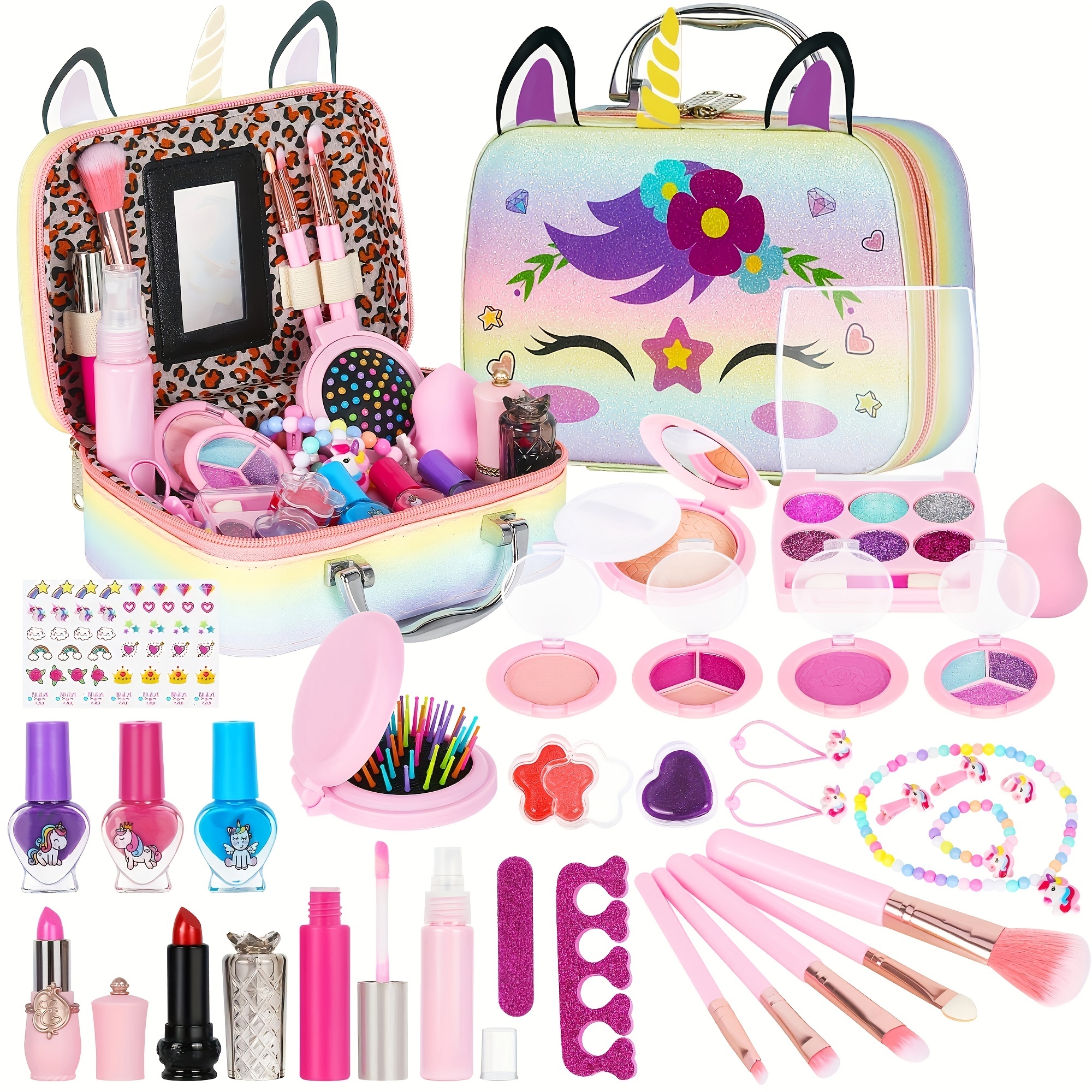 Kids Washable Makeup Girls Toys - Girls Makeup Kit for Kids Make